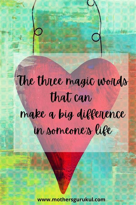 3 magic words in a relationship